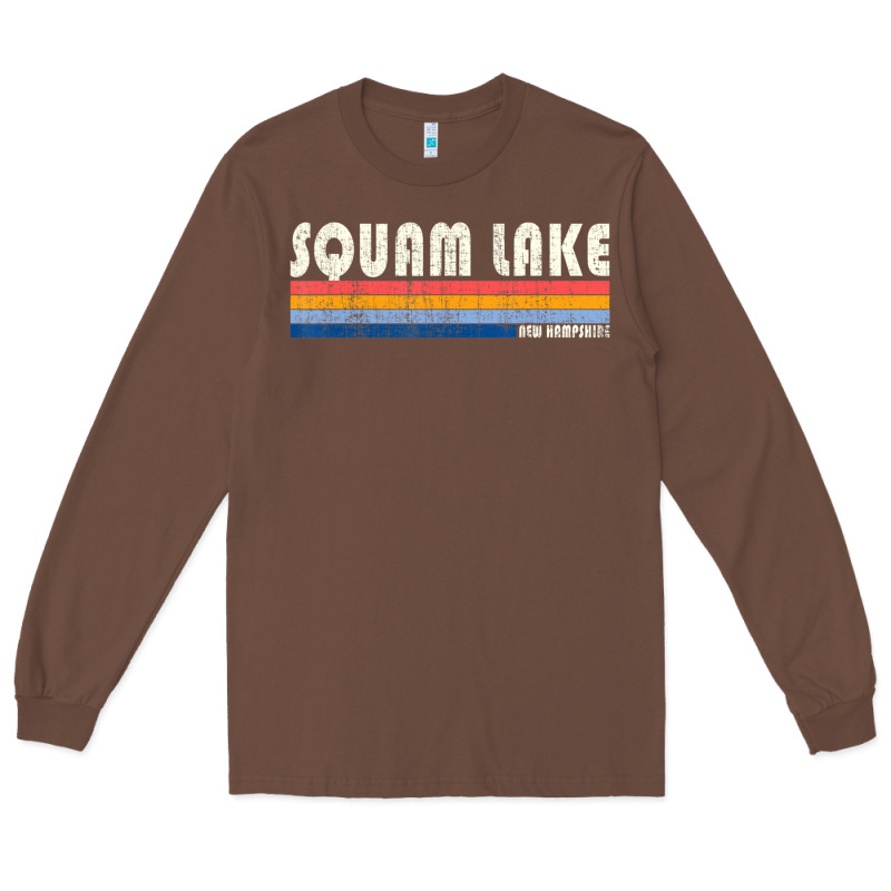 Vintage 70s 80s Style Squam Lake Nh Long Sleeve Tee by lanVoArt | Teevron