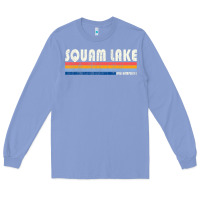 Colony Blue Vintage 70S 80S Style Squam Lake Nh Long Sleeve Tee - lanVoArt