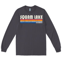 Smoke Vintage 70S 80S Style Squam Lake Nh Long Sleeve Tee - lanVoArt