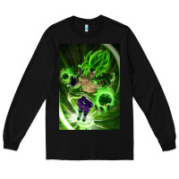 Black legendary broly supersaiyajin poster travel Long Sleeve Tee - lanVoArt