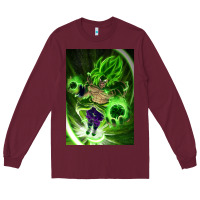 Burgundy legendary broly supersaiyajin poster travel Long Sleeve Tee - lanVoArt
