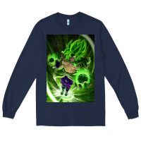 Navy legendary broly supersaiyajin poster travel Long Sleeve Tee - lanVoArt
