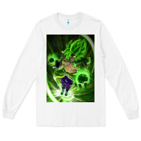 White legendary broly supersaiyajin poster travel Long Sleeve Tee - lanVoArt