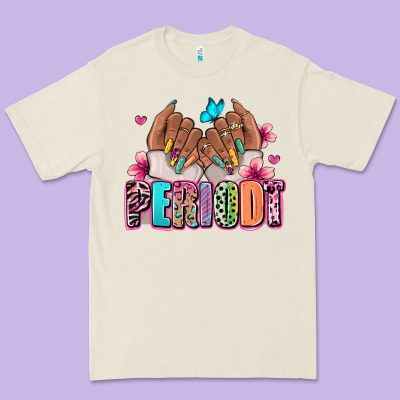 Periodt Afro Woman Nail Art Premium Tee Designed By Ranaportraitstore