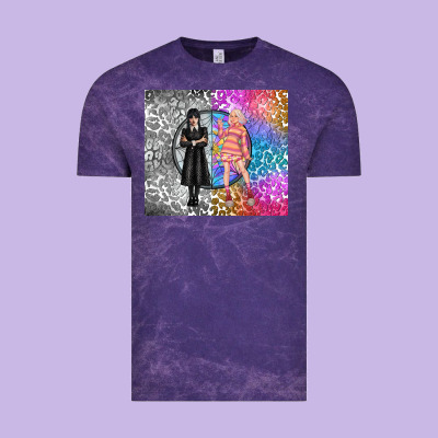 Gothic Girl And Colorful Girl Best Friends Vintage Tee Designed By Tumblerdesignbyshophia