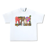 White Happy Easter Dental Urban Heavy Tee - HowdyJamesFarm