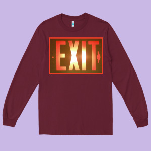 Exit Sign   Hippie Long Sleeve Tee Designed By Lanvoart