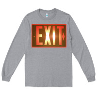 Heather Grey exit sign   hippie Long Sleeve Tee - lanVoArt