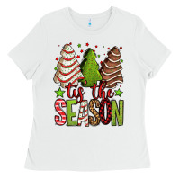 White tis the season christmas cakes Ladies Tee - Jasminsmagicworld