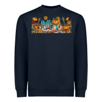 Navy hello pumpkin libbey glass Heavyweight Sweatshirt - BundleAndBundleShop