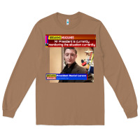 Toasted Coconut daniel larson monitoring the situation   vintage Long Sleeve Tee - lanVoArt