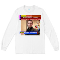 White daniel larson monitoring the situation   vintage Long Sleeve Tee - lanVoArt