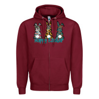 Burgundy Happy Easter Zipper Hoodie - CowhideDigitalArt