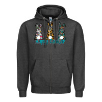 Charcoal Heather Happy Easter Zipper Hoodie - CowhideDigitalArt