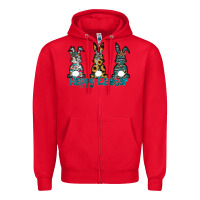 Red Happy Easter Zipper Hoodie - CowhideDigitalArt