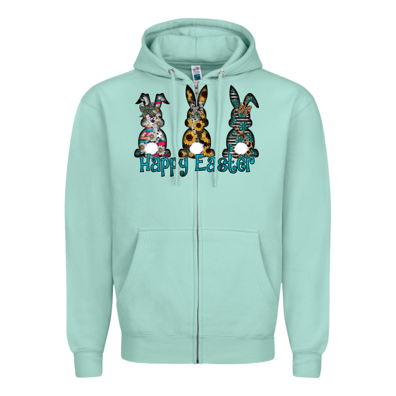 Happy Easter Zipper Hoodie by CowhideDigitalArt | Teevron
