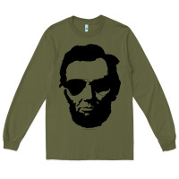 Army Green cool abe lincoln with aviator sunglasses black Long Sleeve Tee - lanVoArt