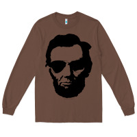 Chestnut cool abe lincoln with aviator sunglasses black Long Sleeve Tee - lanVoArt