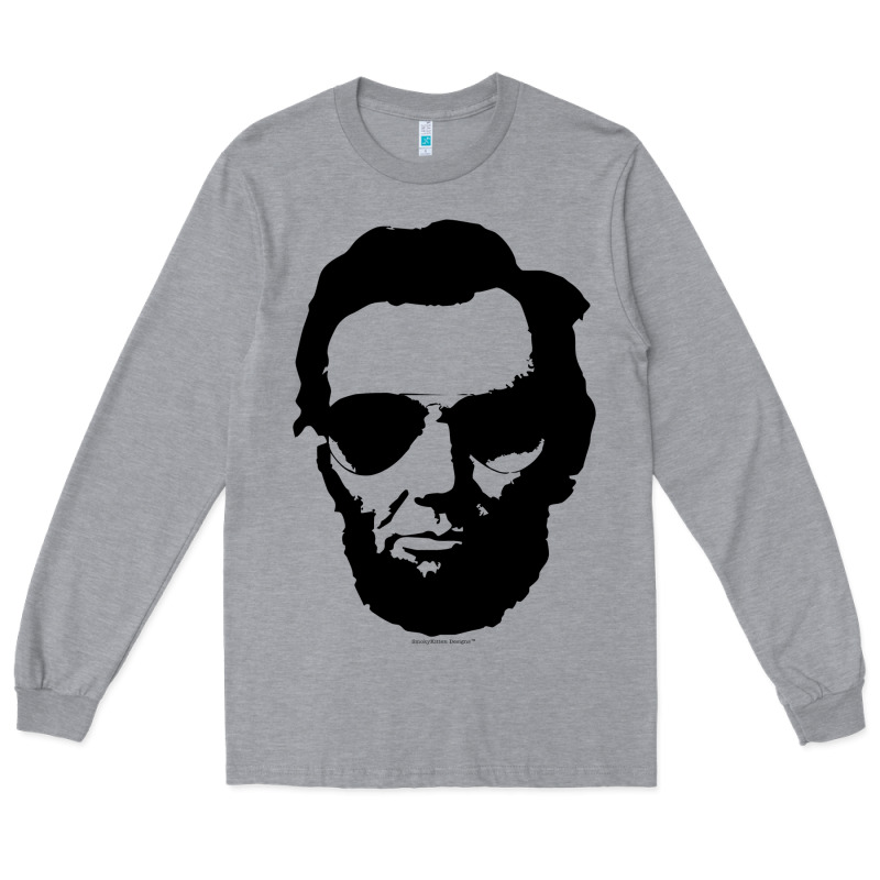 Cool Abe Lincoln With Aviator Sunglasses Black Long Sleeve Tee by lanVoArt | Teevron