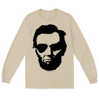 Mushroom cool abe lincoln with aviator sunglasses black Long Sleeve Tee - lanVoArt