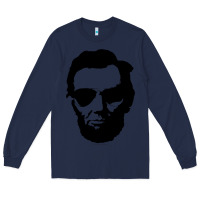 Navy cool abe lincoln with aviator sunglasses black Long Sleeve Tee - lanVoArt