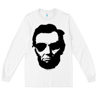 White cool abe lincoln with aviator sunglasses black Long Sleeve Tee - lanVoArt