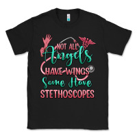 Black not all angels have wings some have stethoscopes Classic Tee - RanaPortraitStore