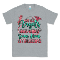 Heather Grey not all angels have wings some have stethoscopes Classic Tee - RanaPortraitStore