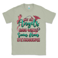 Matcha not all angels have wings some have stethoscopes Classic Tee - RanaPortraitStore
