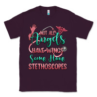Plum not all angels have wings some have stethoscopes Classic Tee - RanaPortraitStore