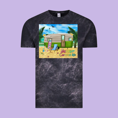Summer Caravan Life Vintage Tee Designed By Tumblerdesignbyshophia