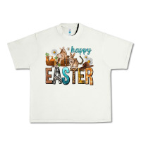 Pistachio Happy Easter with Cowboy Easter Day Urban Heavy Tee - HowdyJamesFarm