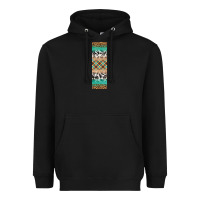 Black fall pattern Heavyweight Hoodie - Artiststas