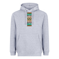 Heather Grey fall pattern Heavyweight Hoodie - Artiststas