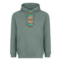 Sage fall pattern Heavyweight Hoodie - Artiststas