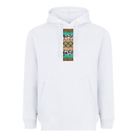 White fall pattern Heavyweight Hoodie - Artiststas