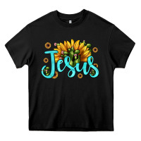 Black jesus sunflower Heavy Core Tee - JahusDesignShop