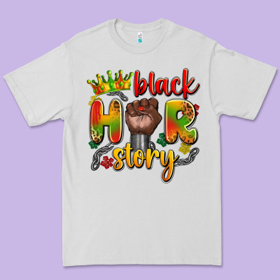 Black Her Story Premium Tee Designed By Artiststas