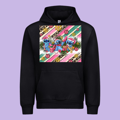 Pink Stitch  Christmas Urban Hoodie Designed By Adodesignshop