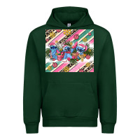 Forest Green pink stitch  christmas Urban Hoodie - AdoDesignShop