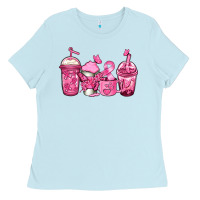Baby Blue breast cancer coffee Ladies Tee - Jasminsmagicworld