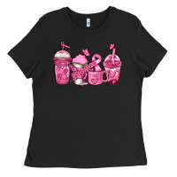 Black breast cancer coffee Ladies Tee - Jasminsmagicworld