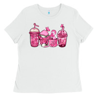 White breast cancer coffee Ladies Tee - Jasminsmagicworld