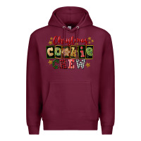 Burgundy Christmas cookie crew Premium Hoodie - FaDigitalArtStudio