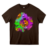 Chocolate Brown halloween patch 1 Heavy Core Tee - BundleAndBundleShop