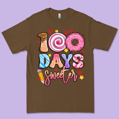 100 Days Sweeter Premium Tee Designed By Artiststas