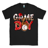 Black Game day Baseball Classic Tee - NancyCooperArtShop