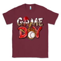 Burgundy Game day Baseball Classic Tee - NancyCooperArtShop
