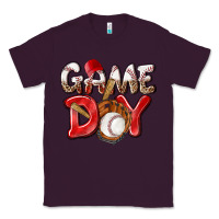 Plum Game day Baseball Classic Tee - NancyCooperArtShop
