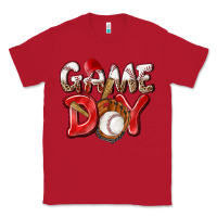 Red Game day Baseball Classic Tee - NancyCooperArtShop